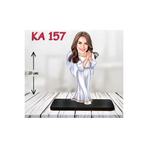 Kişiye Özel Ahşap Biblo - Sağlıkçı Kadın Karikatür Biblo - Doktor Biblo 13