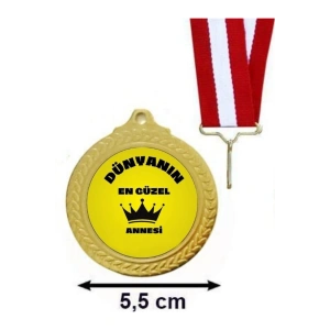 Dünyanın En Güzel Annesi Madalyası - Anneler Günü Madalyası