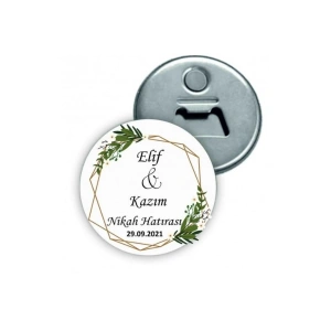 Kişiye Özel Açacaklı Düğün Magnet - Nişan Magnet - Söz Magnet ( 24 Adet )