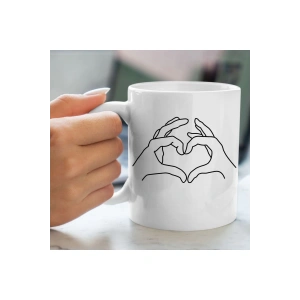 Sevgililer Günü Bardağı - Kalpli Bardak