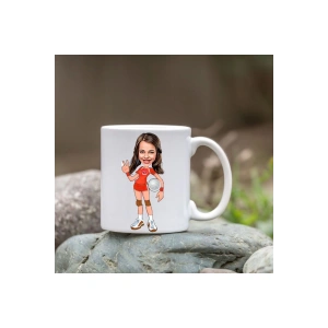 Kişiye Özel Bardak - Karikatür Bardak - Voleybolcu Bardağı