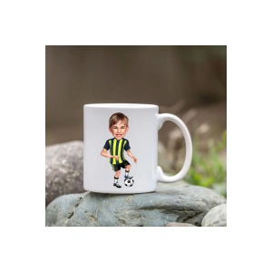 Kişiye Özel Bardak - Karikatür Bardak - Sarı Lacivert Bardak