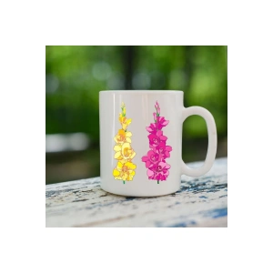 Kılıç Çiçeği Model Bardak - Kılıç Çiçekli Bardak