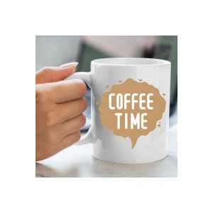 Kahve Model Bardak - Kahve Zamanı Yazılı Bardak - Kahve Bardağı