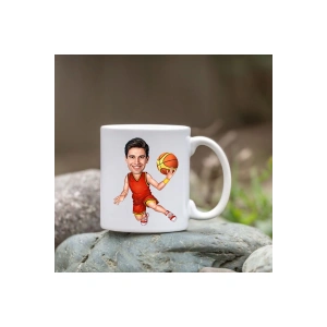 Kişiye Özel Bardak - Karikatür Bardak - Basketbolcu Bardak