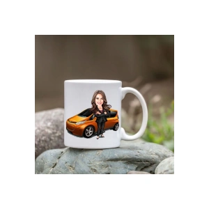 Kişiye Özel Bardak - Karikatür Bardak - Kadın İçin Bardak