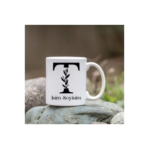 Kişiye Özel T Harfi Bardak - İsim Yazılı Bardak - İsimli Bardak