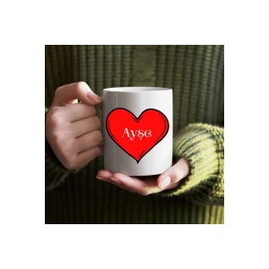 Kişiye Özel Kalpli İsim Yazılı Bardak - İsimli Bardak