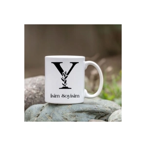 Kişiye Özel Y Harfi Bardak - İsim Yazılı Bardak - İsimli Bardak