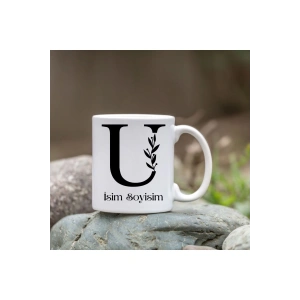 Kişiye Özel U Harfi Bardak - İsim Yazılı Bardak - İsimli Bardak