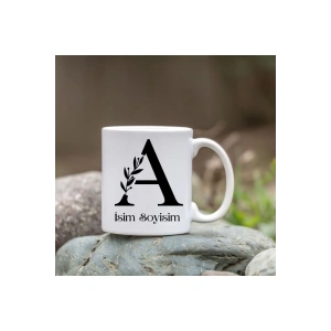 Kişiye Özel A Harfi Bardak - İsim Yazılı Bardak - İsimli Bardak