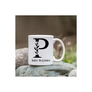 Kişiye Özel P Harfi Bardak - İsim Yazılı Bardak - İsimli Bardak