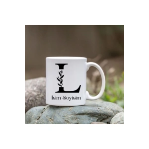 Kişiye Özel L Harfi Bardak - İsim Yazılı Bardak - İsimli Bardak