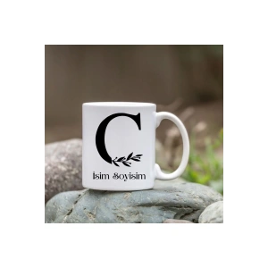 Kişiye Özel C Harfi Bardak - İsim Yazılı Bardak - İsimli Bardak