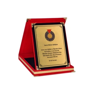 Kişiye Özel Plaket - Kişiye Özel Kadife Plaket - Öğretmene Plaket - Büyük Boy Plaket ( 16 X 21 )