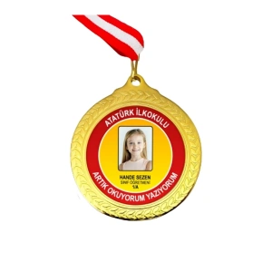 Kişiye Özel Okuyorum Madalyası - Yazıyorum Madalyası ( 24 Adet )