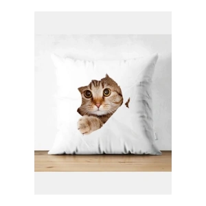 Kedi Model Kırlent Kılıfı - Kedi Yastık Kılıfı