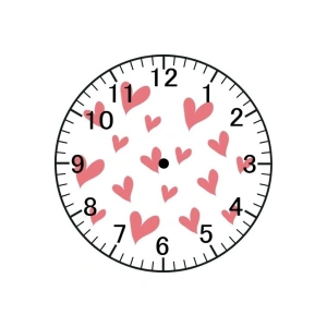 Kalp Model Duvar Saati - Kalpli Saat