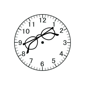 Gözlük Model Duvar Saati - Gözlükçü Saati