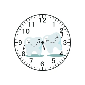 Dişçi Model Duvar Saati - Diş Doktoru Saati