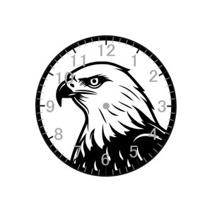 Kartal Model Duvar Saati - Kartallı Saat