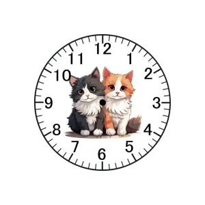 Kedi Model Duvar Saati - Kedili Saat