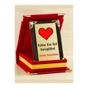 Yılın En İyi Sevgilisi Plaketi - Sevgililer Günü Plaketi ( Mini Plaket )
