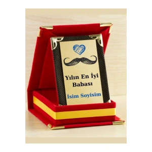 Yılın En İyi Babası Plaketi - Babalar Günü Plaketi ( Mini Plaket )