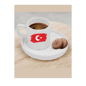 Türk Kahvesi Fincanı Bayraklı Fincan