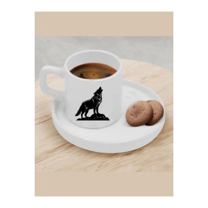 Türk Kahvesi Fincanı Kurt Model Fincan