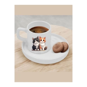 Türk Kahvesi Fincanı Kedili Fincan