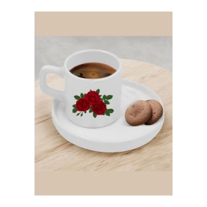 Türk Kahvesi Fincanı Çiçekli Fincan