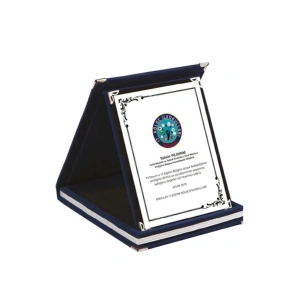 Kişiye Özel Plaket - Kişiye Özel Kadife Plaket - Lacivert Plaket - Büyük Boy Plaket ( 16 X 21 )