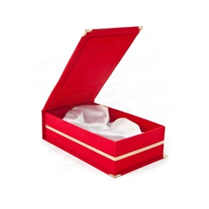Kırmızı Kadife Kutu - Kristal Plaket Kutusu - Cam Plaket Kutusu