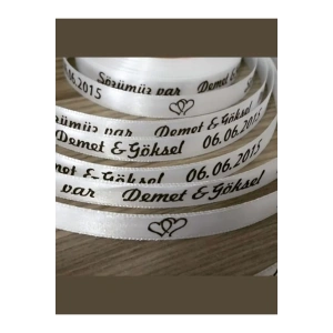 Kişiye Özel Söz Kurdelesi - İsim Yazılı Kurdele - Tarih Yazılı Kurdele