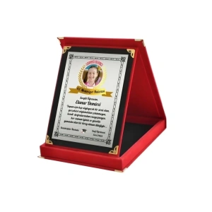 Kişiye Özel Mezuniyet Plaketi - Resimli Öğrenci Plaketi - Fotoğraflı Plaket ( Büyük Boy )