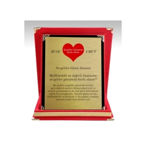 Kişiye Özel Sevgililer Günü Plaketi - Sevgiliye Plaket ( Büyük Boy )