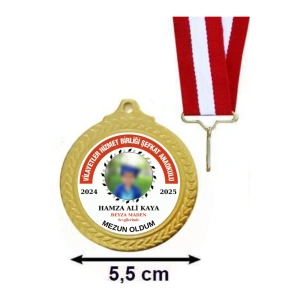 Kişiye Özel Mezuniyet Madalyası - Fotoğraflı Madalya ( 24 Adet )