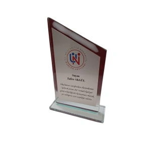 Kişiye Özel Cam Plaket - Öğretmene Plaket - Mezuniyet Plaketi - Ekonomik Plaket