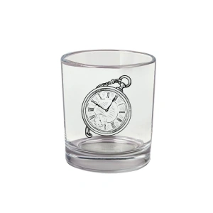 Cep Saat Baskılı Viski Bardağı - Nostaljı Bardak