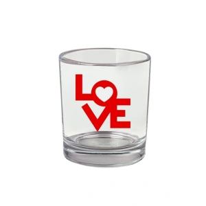 Love Baskılı Viski Bardağı - Lovelı Bardak