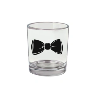 Papyon Baskılı Viski Bardağı - Papyonlu Bardak