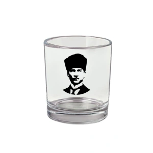 Atatürk Baskılı Viski Bardağı - Atatürklü Bardak