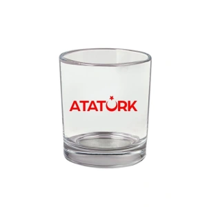 Atatürk Baskılı Viski Bardağı - Ay Yıldızlı Bardak