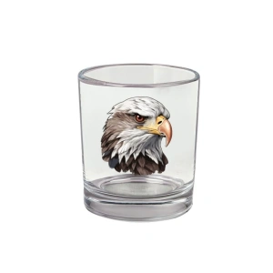 Kartal Baskılı Viski Bardağı - Kartallı Bardak