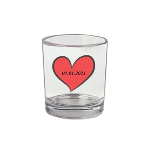 Tarih Yazılı Viski Bardağı - Tarihli Bardak - Kişiye Özel Viski Bardak