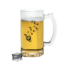 Müzik Baskılı Bira Bardağı - Bira Bardak