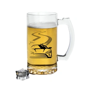 Araba Baskılı Bira Bardağı - Bira Bardak