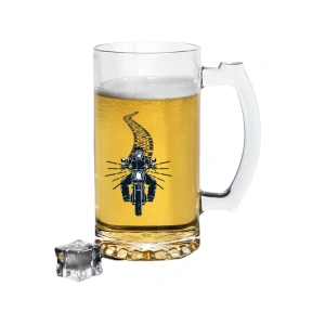 Motorcu Tasarımlı Bira Bardağı - Bira Bardak