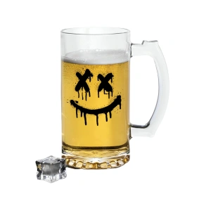 Gülen Surat Baskılı Bira Bardağı - Bira Bardağı